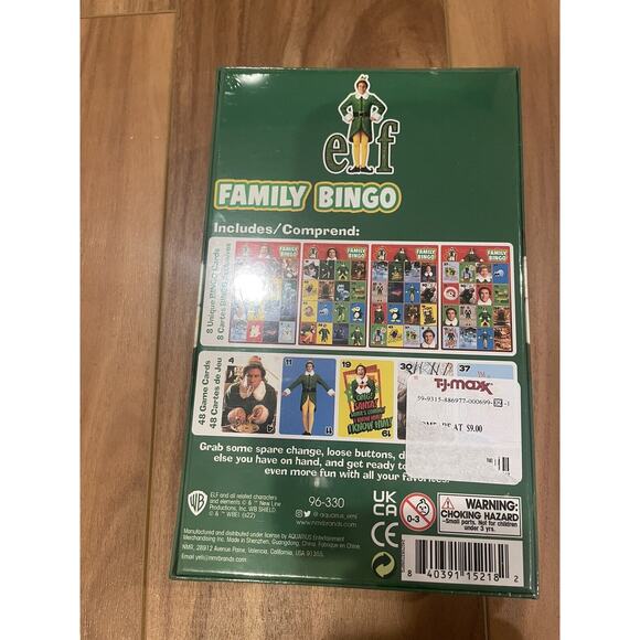 Elf Will Ferrell Fun Family Christmas Bingo by Aquarius For Game Night New! - Picture 2 of 2